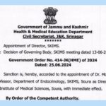 dr. mohd ashraf ganie appointed as director of skims