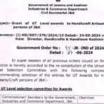 j&k govt reconstitutes panel to award handicrafts artisans, craftspersons of j&k